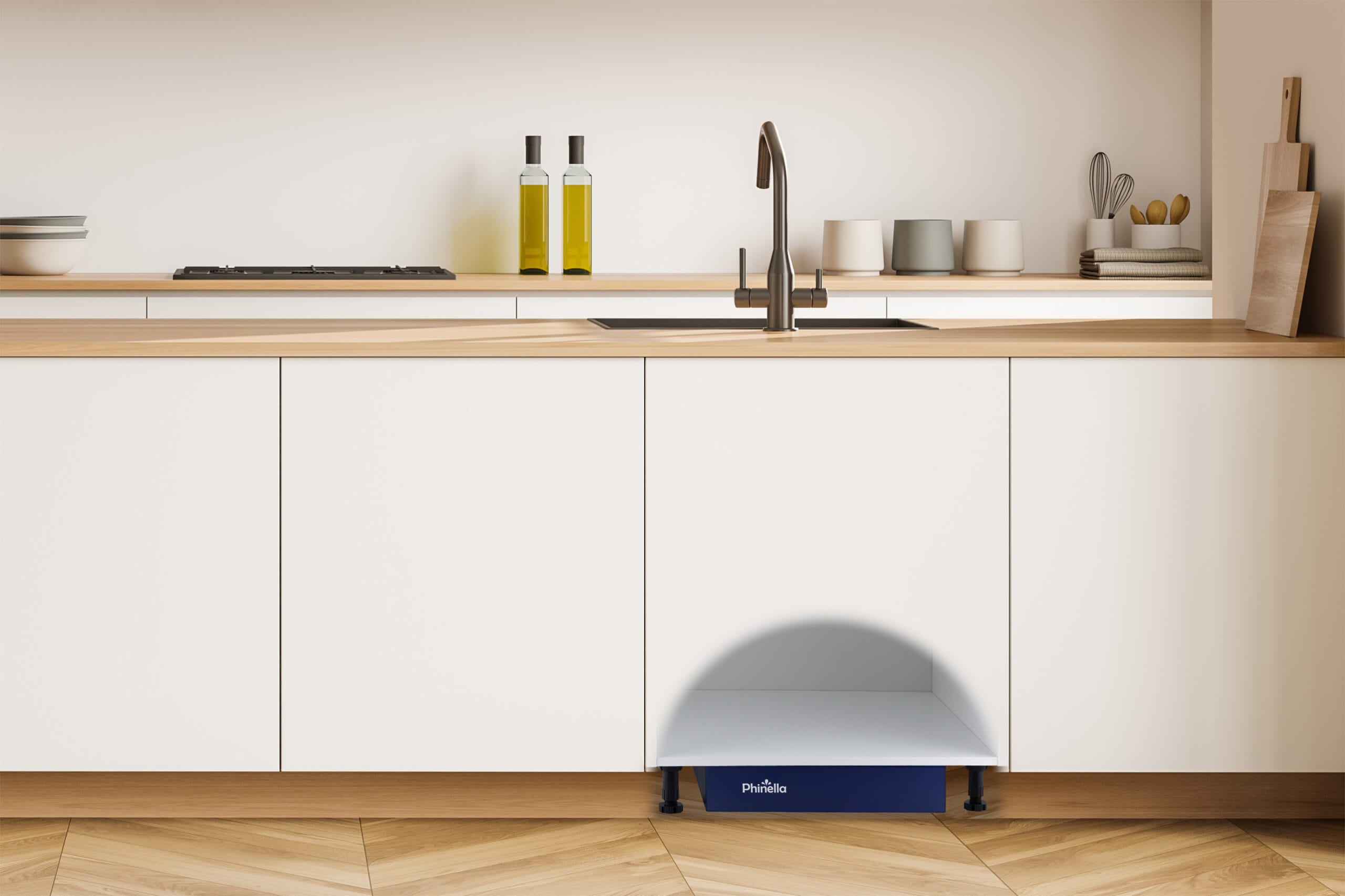 Phinella Basic liegend in einer Küche installiert